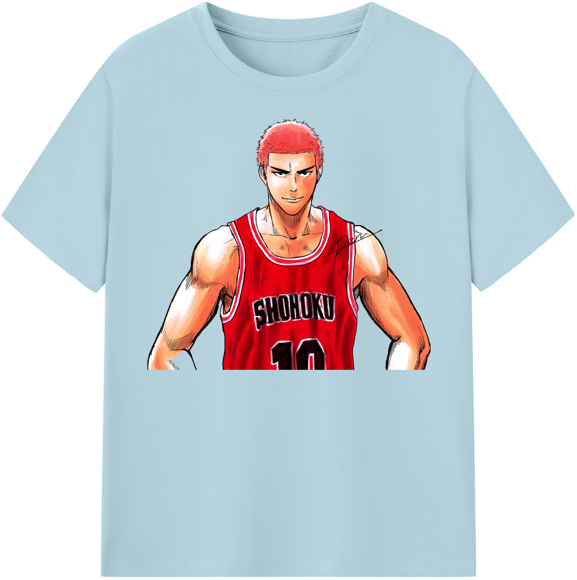 SLAM DUNK／スラムダンク 綿100％半袖Tシャツ（フロントプリント）